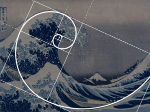 Hokusai spirale aurea onda