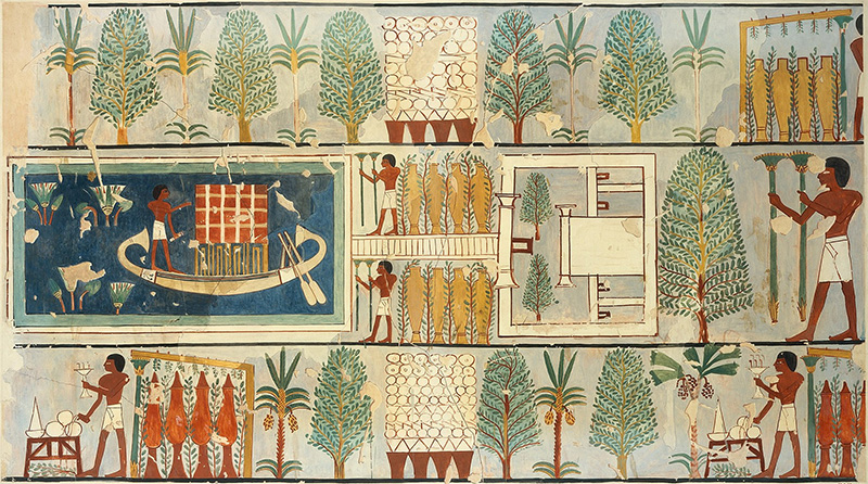 proiezioni ortogonali giardino egizio