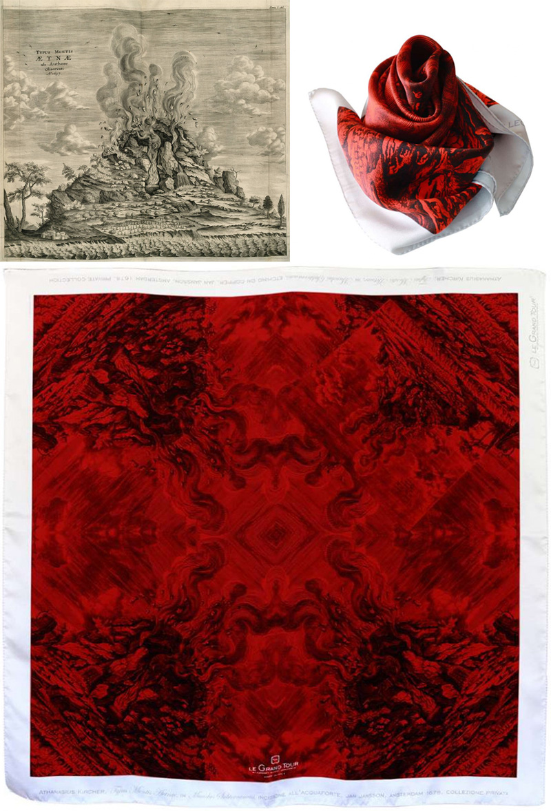 foulard stampa Etna