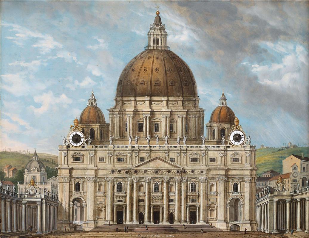 Completò La Cupola Di San Pietro Su Disegno Di Michelangelo La cupola di San Pietro raffigurata nei dipinti